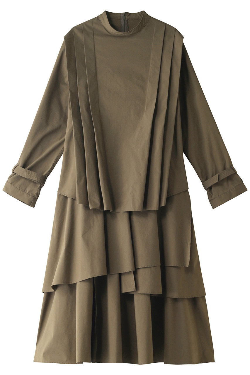 Rekisami レキサミ ティアードフリルワンピース ブラウン の通販 Elleshop エル ショップ