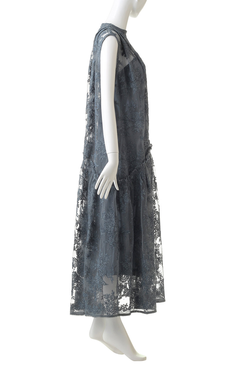 Rekisami レキサミ Chika Kisada 刺繍レースノースリーブワンピース ブルー の通販 Elleshop エル ショップ