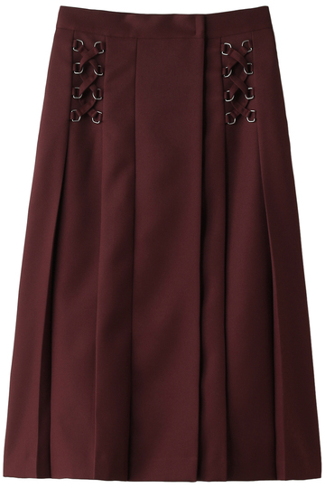 SALE 【60%OFF】 REKISAMI レキサミ レースアップスカート バーガンディ