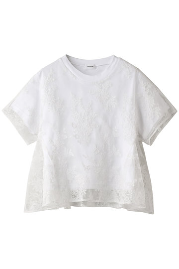 REKISAMI レキサミ レースコンビTシャツ ホワイト