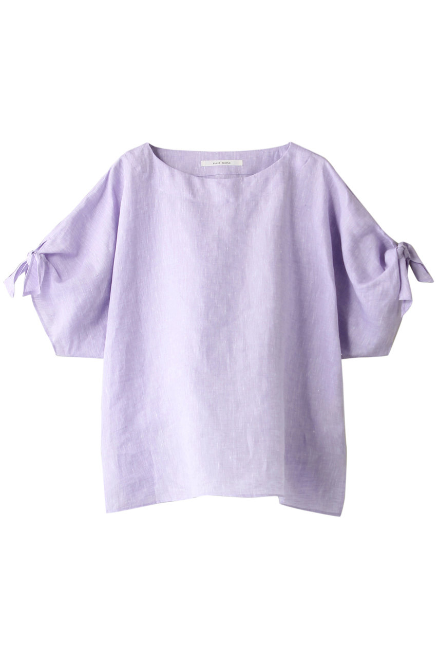 Plain People プレインピープル ハードマンコンチネンタルリネン袖リボンブラウス ライラック の通販 Elleshop エル ショップ