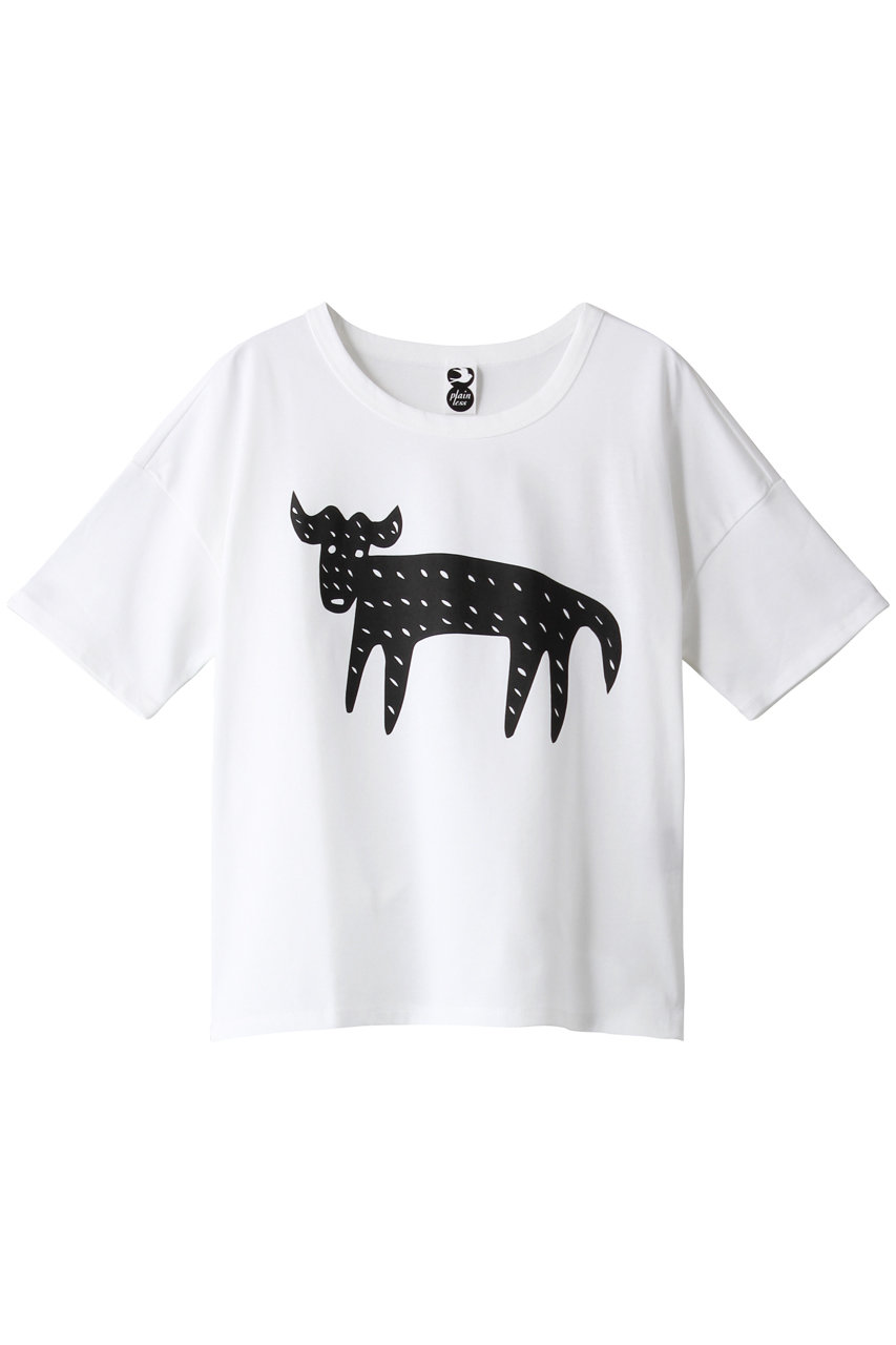 PLAIN PEOPLE プレインピープル 【plainless】プリントTシャツ ホワイト