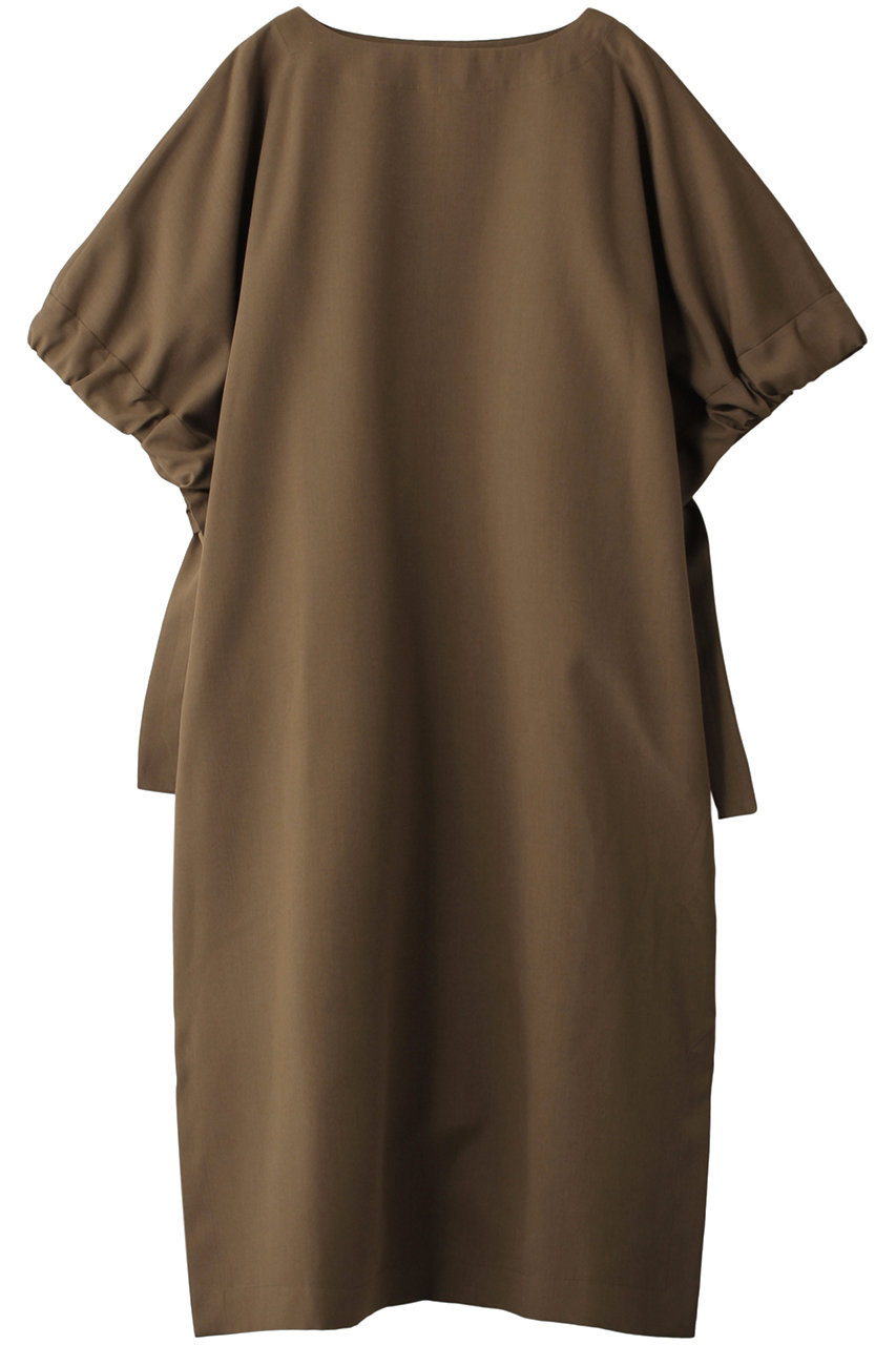 Plain People ウォータープルーフオックス袖リボンワンピース マロン の通販 Elleshop エル ショップ