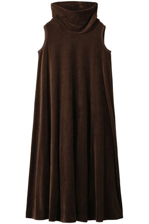 プレインピープル/PLAIN PEOPLEのオーガニックベロアハイネックワンピース