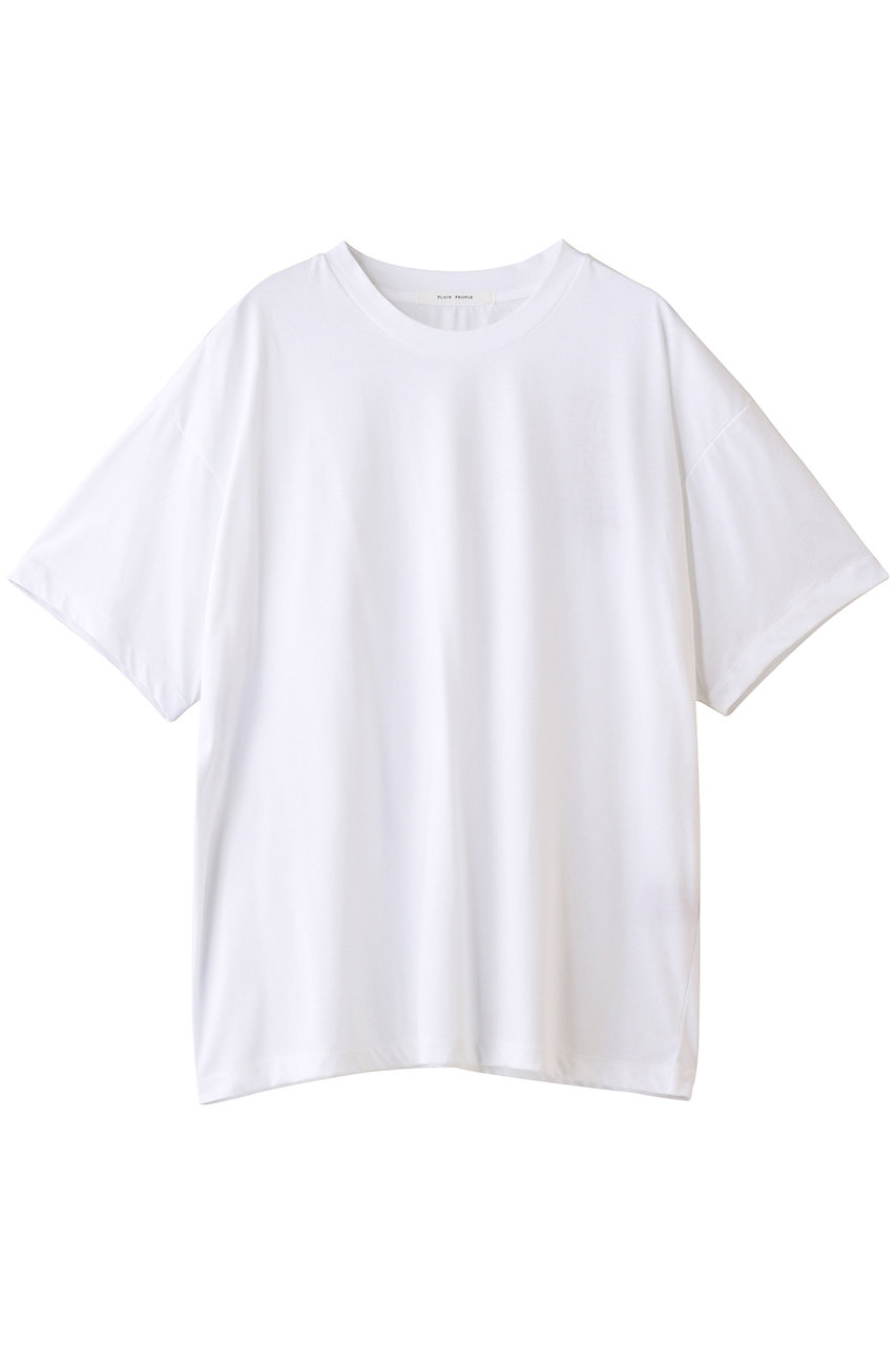 Plain People プレインピープル コットンシルク天竺tシャツ ホワイト の通販 Elleshop エル ショップ