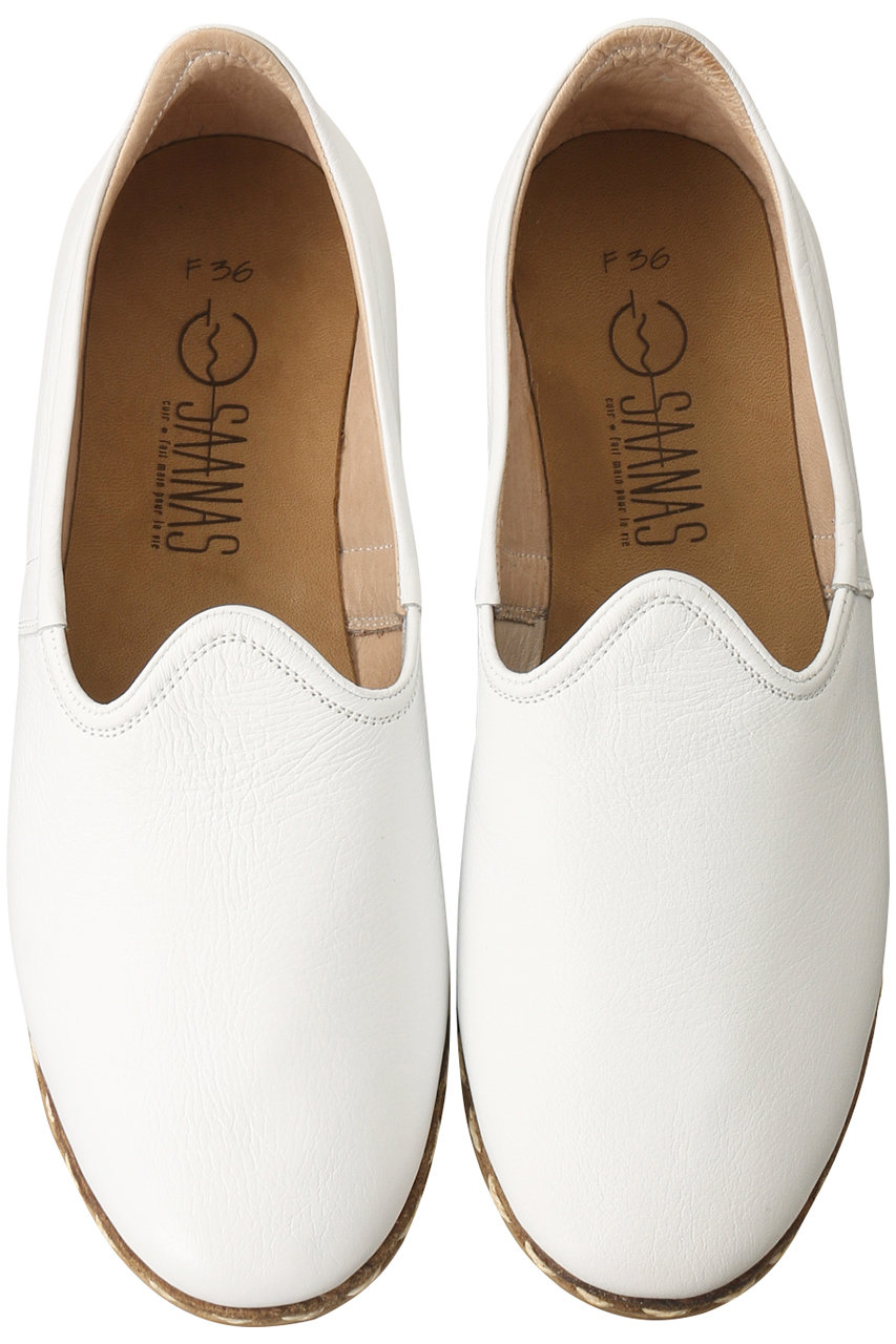 PLAIN PEOPLE(プレインピープル)｜【SAANAS】スリッポン/ホワイト の