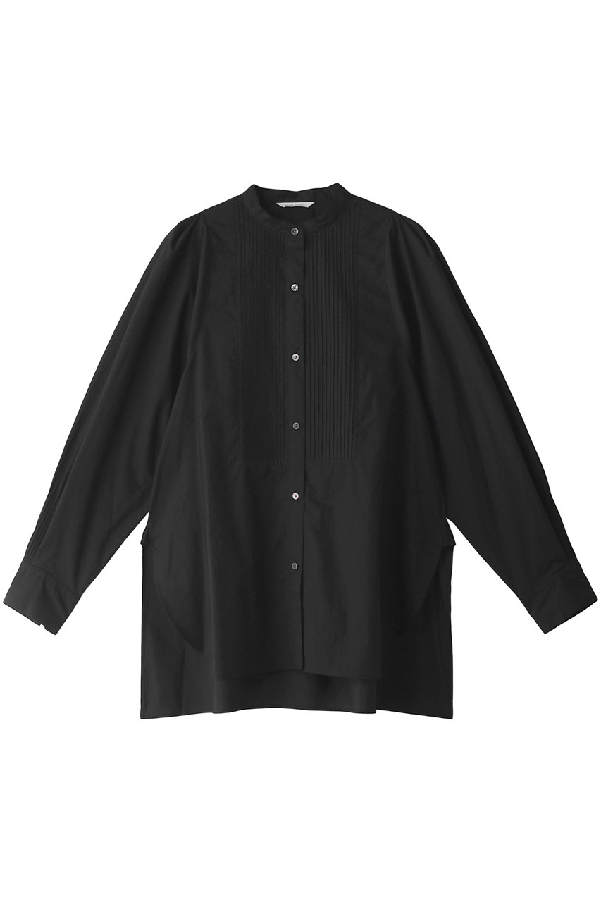 プレインピープル/PLAIN PEOPLEのピンタックペザントシャツ(ブラック/A1523FB 907)