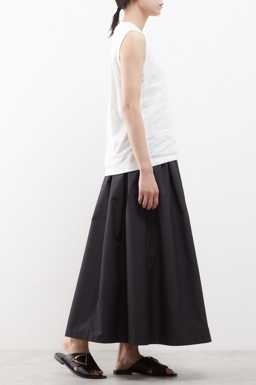 【新品 定価39600円】PLAIN PEOPLE ロングギャザースカート PLAIN PEOPLE(プレインピープル)｜ギャザータックスカート/ブラック の