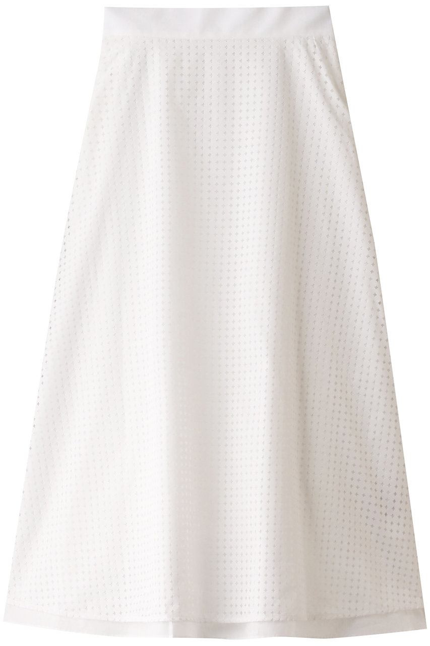 プレインピープル/PLAIN PEOPLEのパンチングスカート(ホワイト/A1523FS 215)