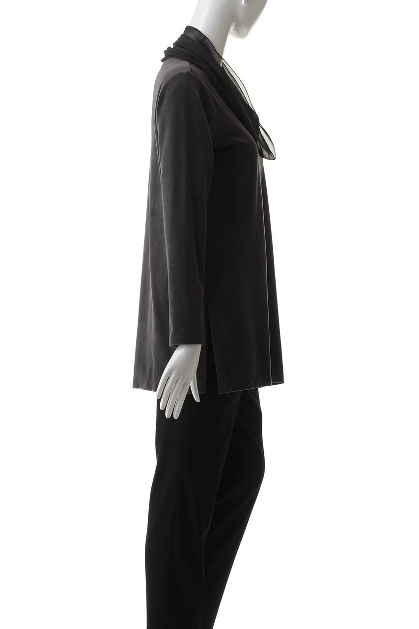 美品 PLAIN PEOPLE プレインピープル タートルネックベロアプルオーバー チュニック A1531UB 005 2 チャコールグレー レディース 古着 中古 PLAIN PEOPLE(プレインピープル)｜タートルネックベロアプル
