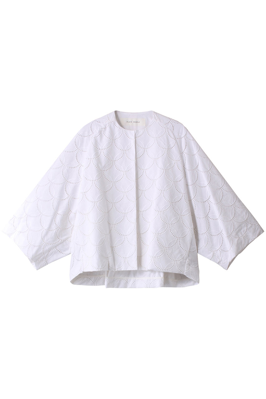 PLAIN PEOPLE コクーンショートボレロ (ホワイト, F) プレインピープル ELLE SHOP PLAIN PEOPLE コクーンショートボレロ (ホワイト, F) プレインピープル ELLE SHOP