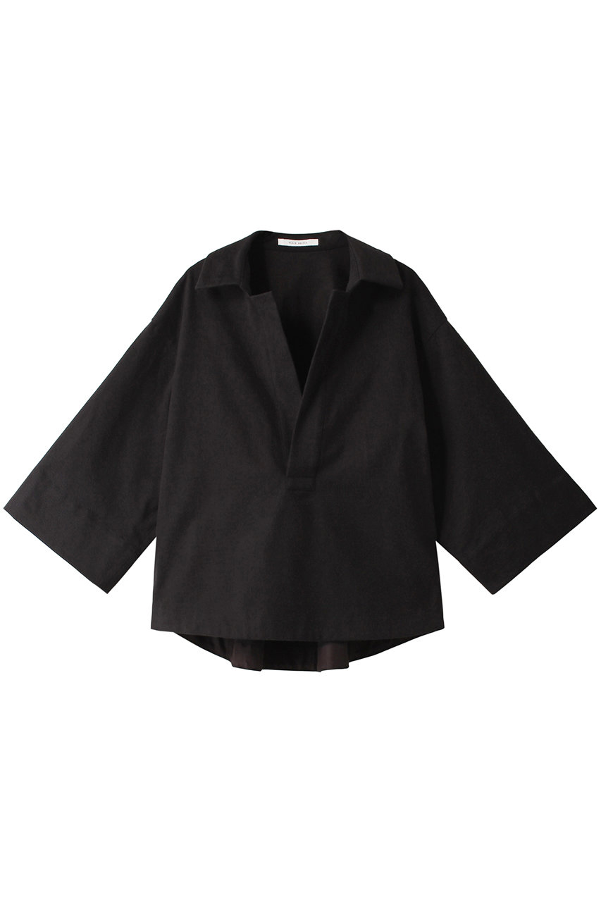 PLAIN PEOPLE スキッパーボリューム袖ブラウス (ブラック, 9) プレインピープル ELLE SHOP PLAIN PEOPLE スキッパーボリューム袖ブラウス (ブラック, 9) プレインピープル ELLE SHOP