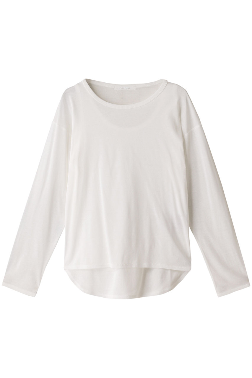 PLAIN PEOPLE レイヤードロングスリーブプルオーバー (ホワイト, F) プレインピープル ELLE SHOP PLAIN PEOPLE レイヤードロングスリーブプルオーバー (ホワイト, F) プレインピープル ELLE SHOP