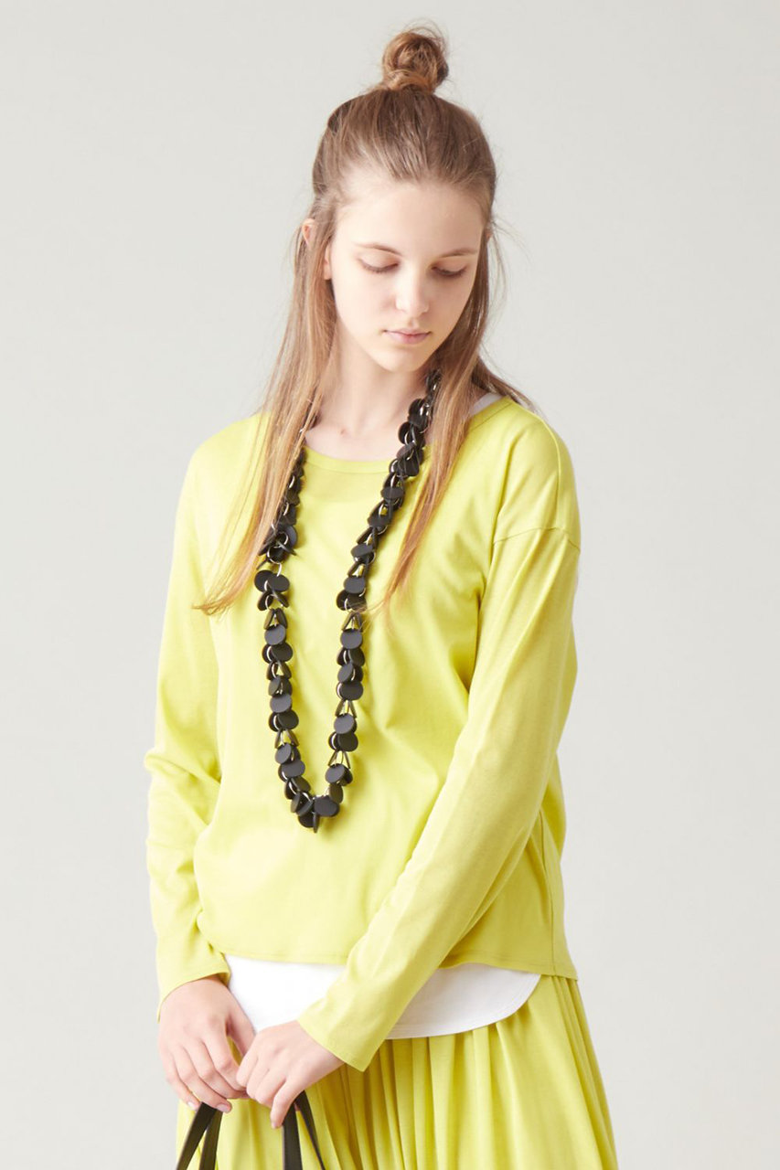 PLAIN PEOPLE レイヤードロングスリーブプルオーバー (イエロー, F) プレインピープル ELLE SHOP PLAIN PEOPLE レイヤードロングスリーブプルオーバー (イエロー, F) プレインピープル ELLE SHOP