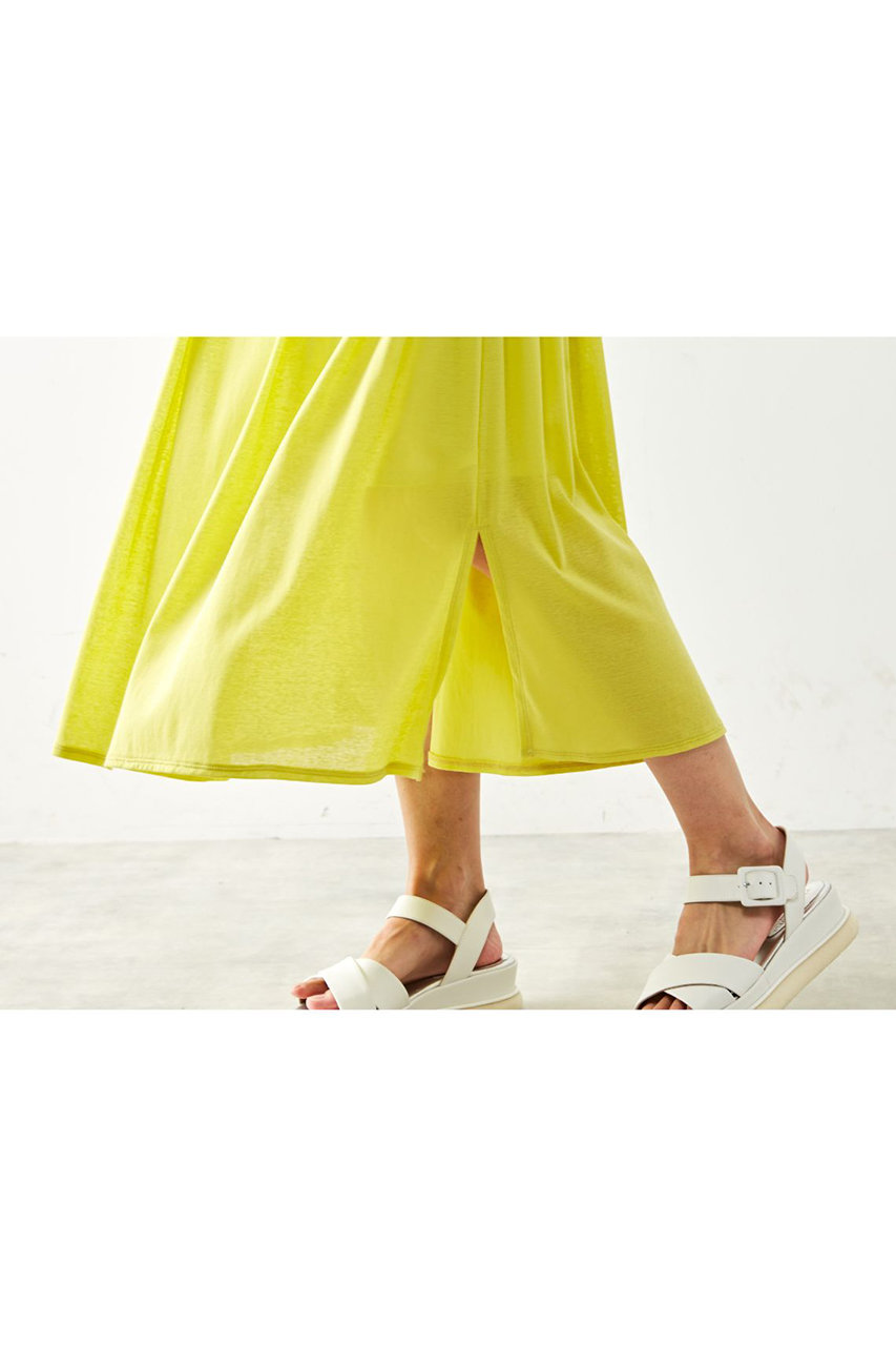 PLAIN PEOPLE(プレインピープル)｜ギャザースカート/イエロー の通販