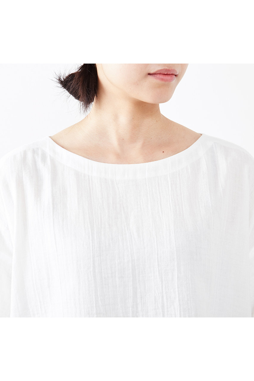 PLAIN PEOPLE ホワイト 半袖ブラウス PLAIN PEOPLE ホワイト 半袖ブラウス