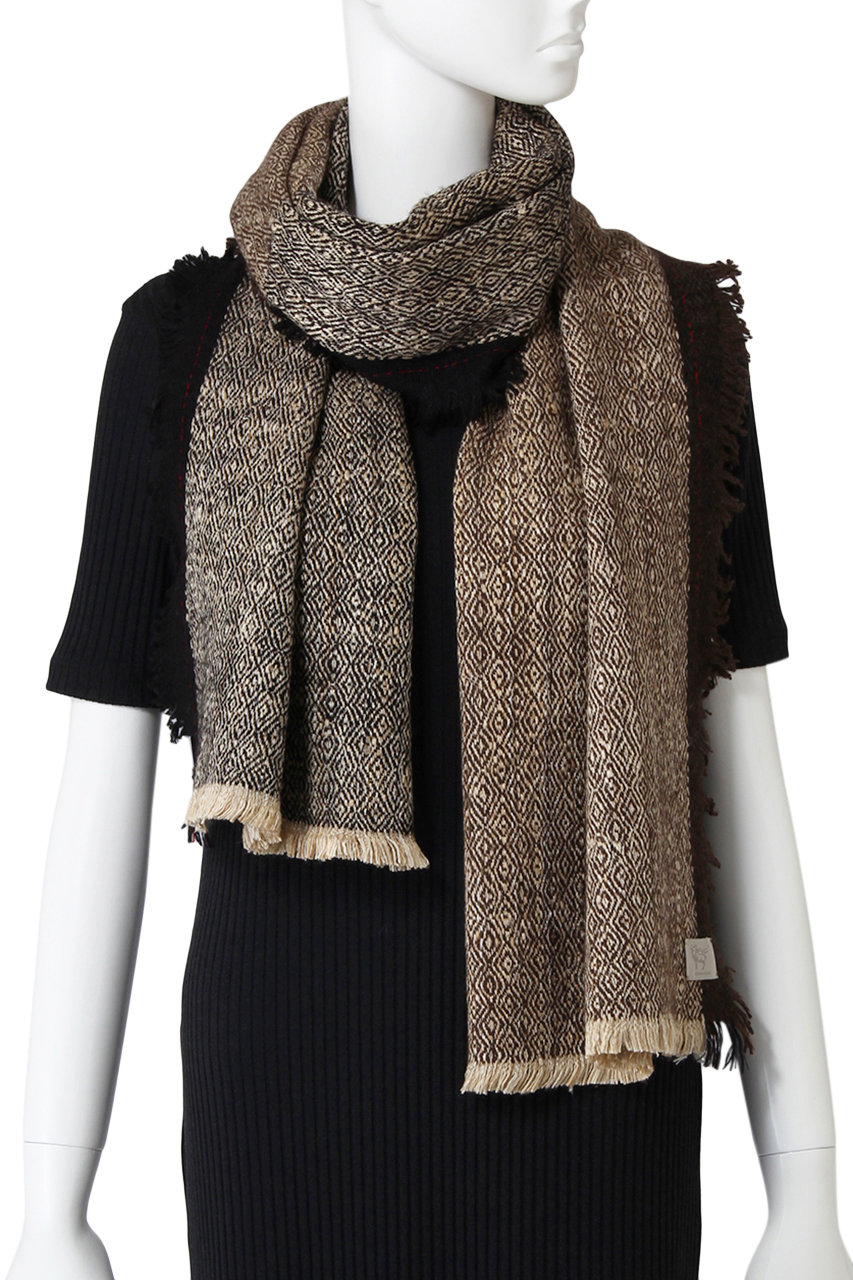 ニムニムデュアイ NIMNIMDUAI パドカレ ストール 袋付き 美品 値下げ PLAIN PEOPLE(プレインピープル)｜【NIMNIMDUAI】ストール/ブラウン の