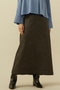 ウールコットンロングスカート プレインピープル/PLAIN PEOPLE ブラウン