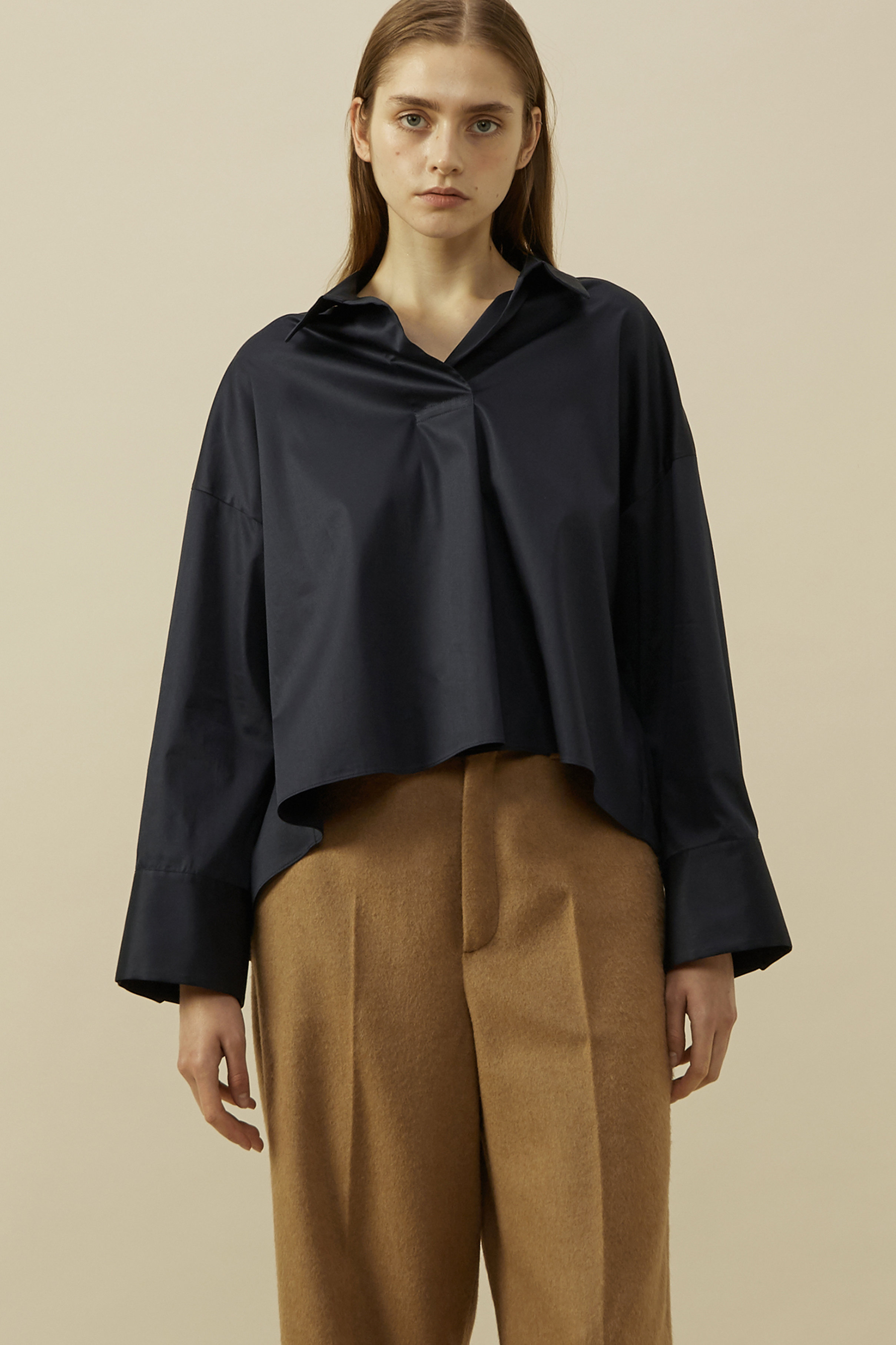 PLAIN PEOPLE サテンストレッチバッグギャザーブラウス (ネイビー, F) プレインピープル ELLE SHOP PLAIN PEOPLE サテンストレッチバッグギャザーブラウス (ネイビー, F) プレインピープル ELLE SHOP