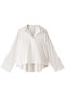 サテンストレッチバッグギャザーブラウス プレインピープル/PLAIN PEOPLE ホワイト