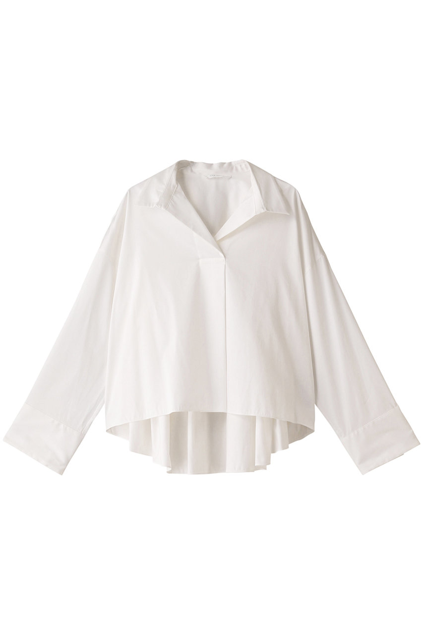 PLAIN PEOPLE サテンストレッチバッグギャザーブラウス (ホワイト, F) プレインピープル ELLE SHOP PLAIN PEOPLE サテンストレッチバッグギャザーブラウス (ホワイト, F) プレインピープル ELLE SHOP