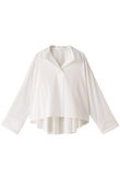 サテンストレッチバッグギャザーブラウス