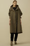 裏起毛モッズ風コート プレインピープル/PLAIN PEOPLE ダークカーキ