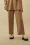 メリノウールセンタープレス風パンツ プレインピープル/PLAIN PEOPLE キャメル