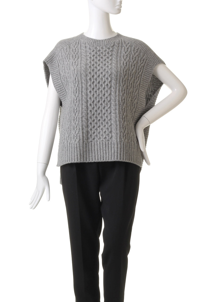 プレインピープル　PLAIN PEOPLE　ケーブルショートニットベスト PLAIN PEOPLE(プレインピープル)｜ケーブルショートニットベスト