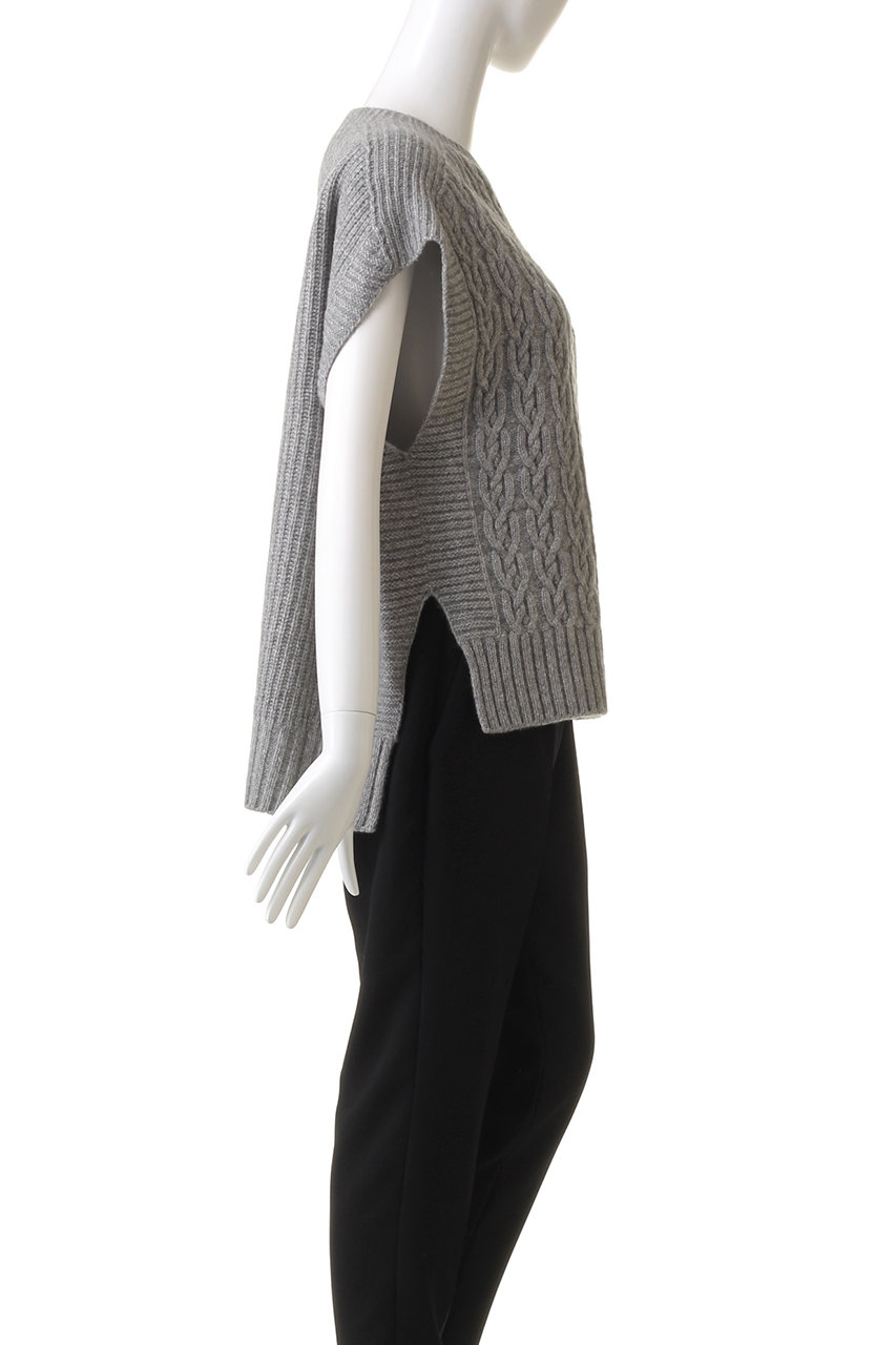 PLAIN PEOPLE(プレインピープル)｜ケーブルショートニットベスト