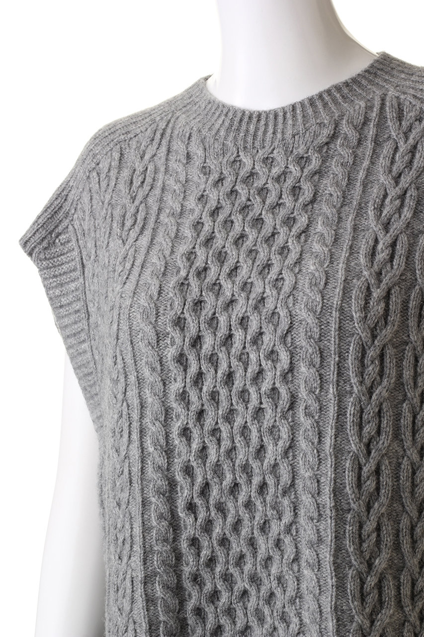 PLAIN PEOPLE(プレインピープル)｜ケーブルショートニットベスト