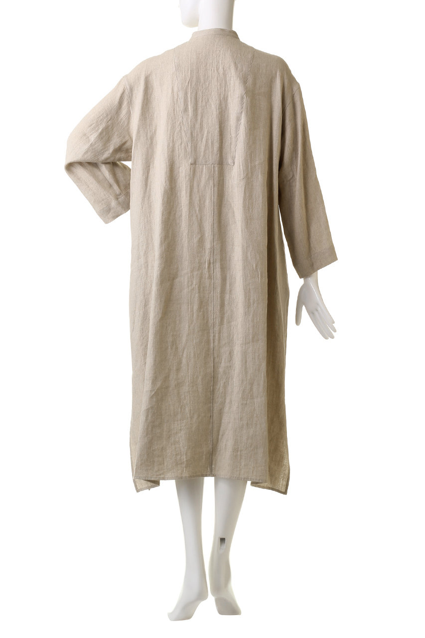 PLAIN PEOPLE(プレインピープル)｜リネン梨地シャツワンピース  