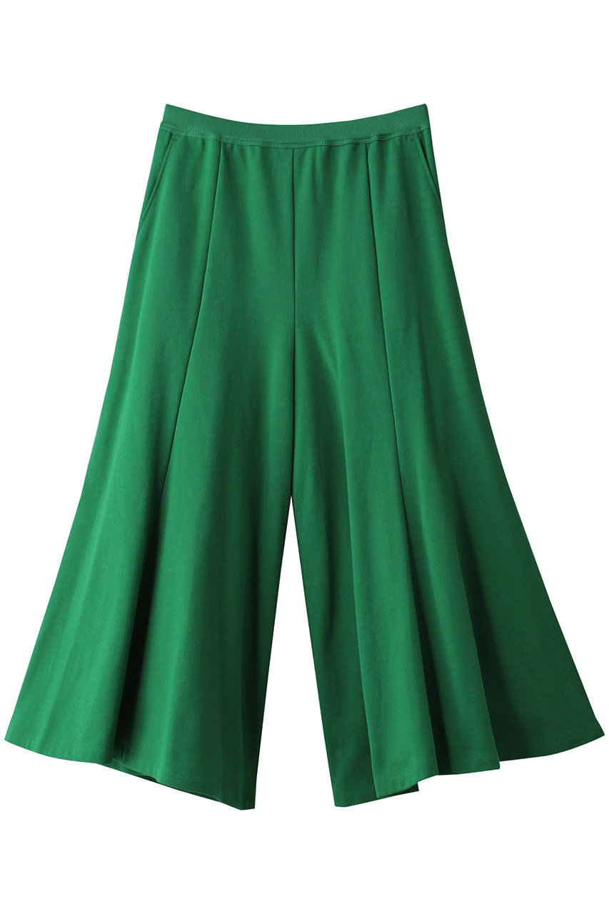 プレインピープル/PLAIN PEOPLEの裏毛スカート風パンツ(グリーン/A1541UP 331)