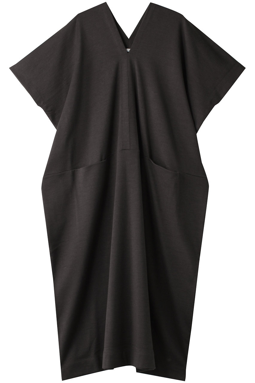 PLAIN PEOPLE ラミーコットンVネックワンピース (チャコールグレー, 2) プレインピープル ELLE SHOP PLAIN PEOPLE ラミーコットンVネックワンピース (チャコールグレー, 2) プレインピープル ELLE SHOP