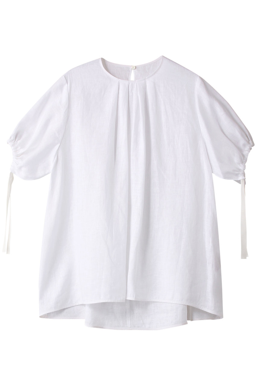 PLAIN PEOPLE パディストリネン半袖ブラウス (ホワイト, F) プレインピープル ELLE SHOP PLAIN PEOPLE パディストリネン半袖ブラウス (ホワイト, F) プレインピープル ELLE SHOP