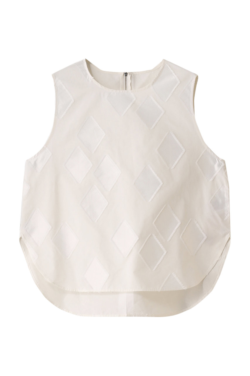 PLAIN PEOPLE カットジャガードノースリーブプルオーバー (オフホワイト, F) プレインピープル ELLE SHOP PLAIN PEOPLE カットジャガードノースリーブプルオーバー (オフホワイト, F) プレインピープル ELLE SHOP