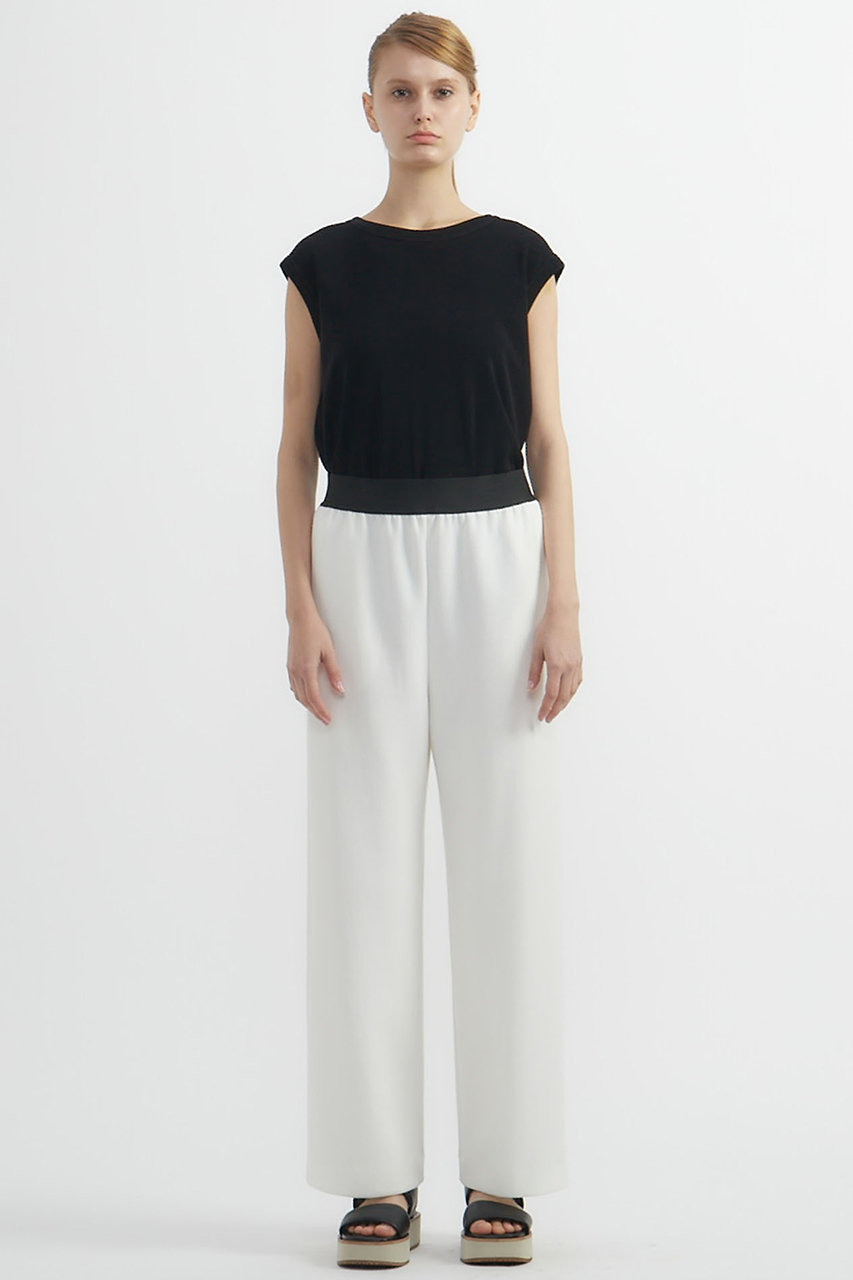 PLAIN PEOPLE ブークレーダンボールフレアパンツ (ホワイト, 2) プレインピープル ELLE SHOP PLAIN PEOPLE ブークレーダンボールフレアパンツ (ホワイト, 2) プレインピープル ELLE SHOP
