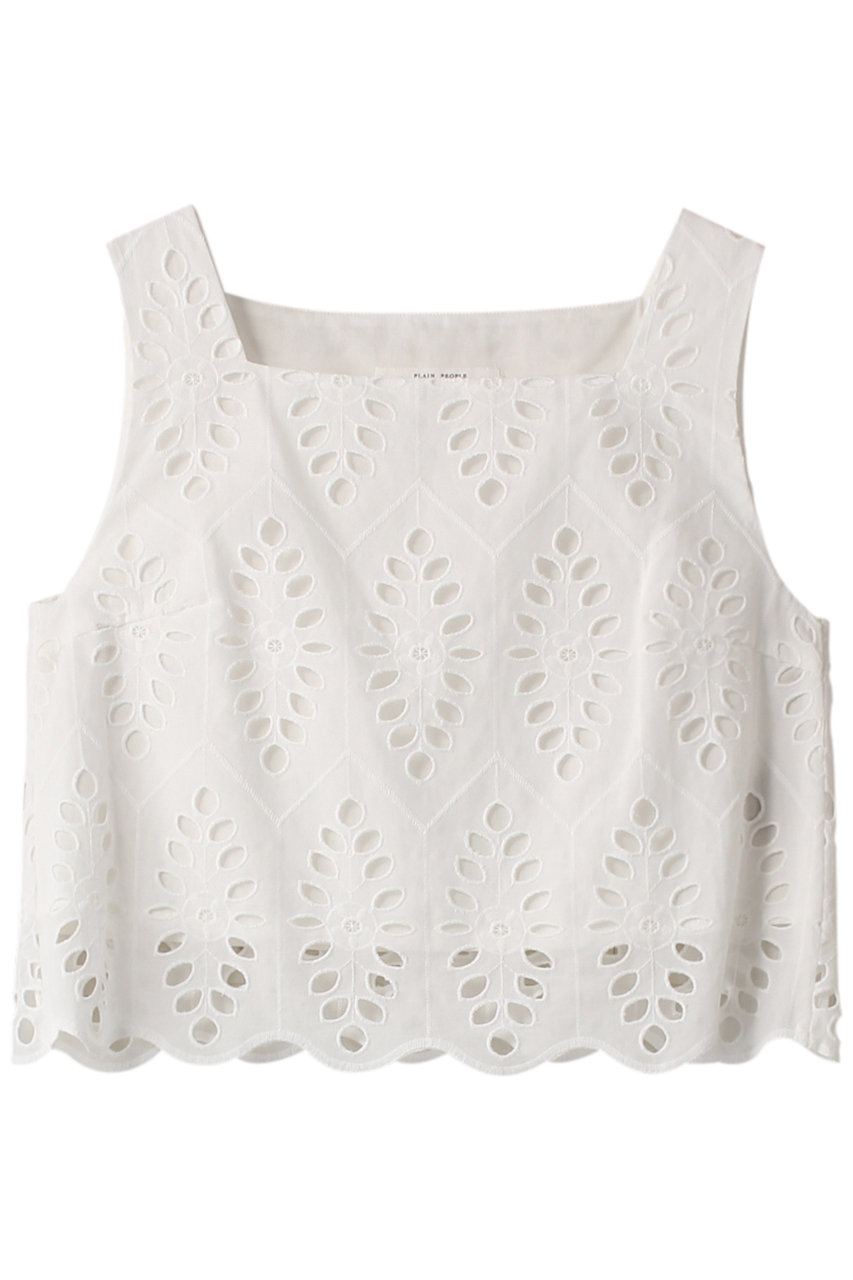 PLAIN PEOPLE カットワークレースプルオーバー (ホワイト, F) プレインピープル ELLE SHOP PLAIN PEOPLE カットワークレースプルオーバー (ホワイト, F) プレインピープル ELLE SHOP