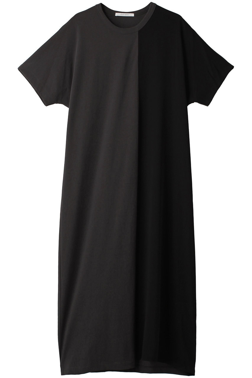 PLAIN PEOPLE ヴィンテージレアルツイスト×サテン半袖ロングワンピース (チャコールグレー, 3) プレインピープル ELLE SHOP PLAIN PEOPLE ヴィンテージレアルツイスト×サテン半袖ロングワンピース (チャコールグレー, 3) プレインピープル ELLE SHOP