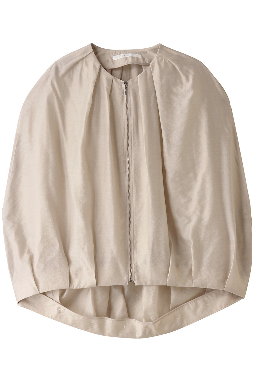 PLAIN PEOPLE シアーキュプラジップブルゾン (ライトベージュ, F) プレインピープル ELLE SHOP PLAIN PEOPLE シアーキュプラジップブルゾン (ライトベージュ, F) プレインピープル ELLE SHOP