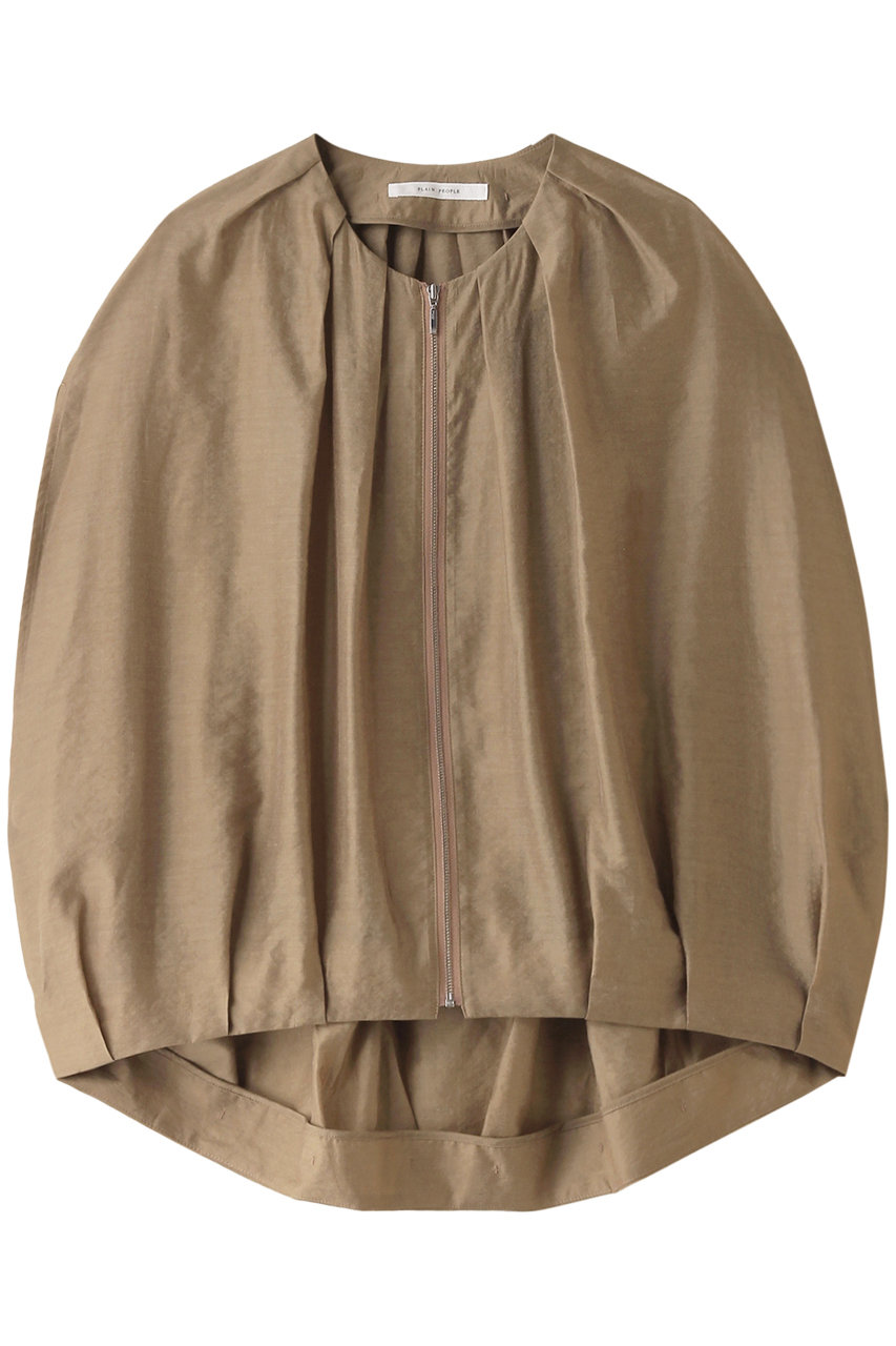 PLAIN PEOPLE シアーキュプラジップブルゾン (キャメル, F) プレインピープル ELLE SHOP PLAIN PEOPLE シアーキュプラジップブルゾン (キャメル, F) プレインピープル ELLE SHOP