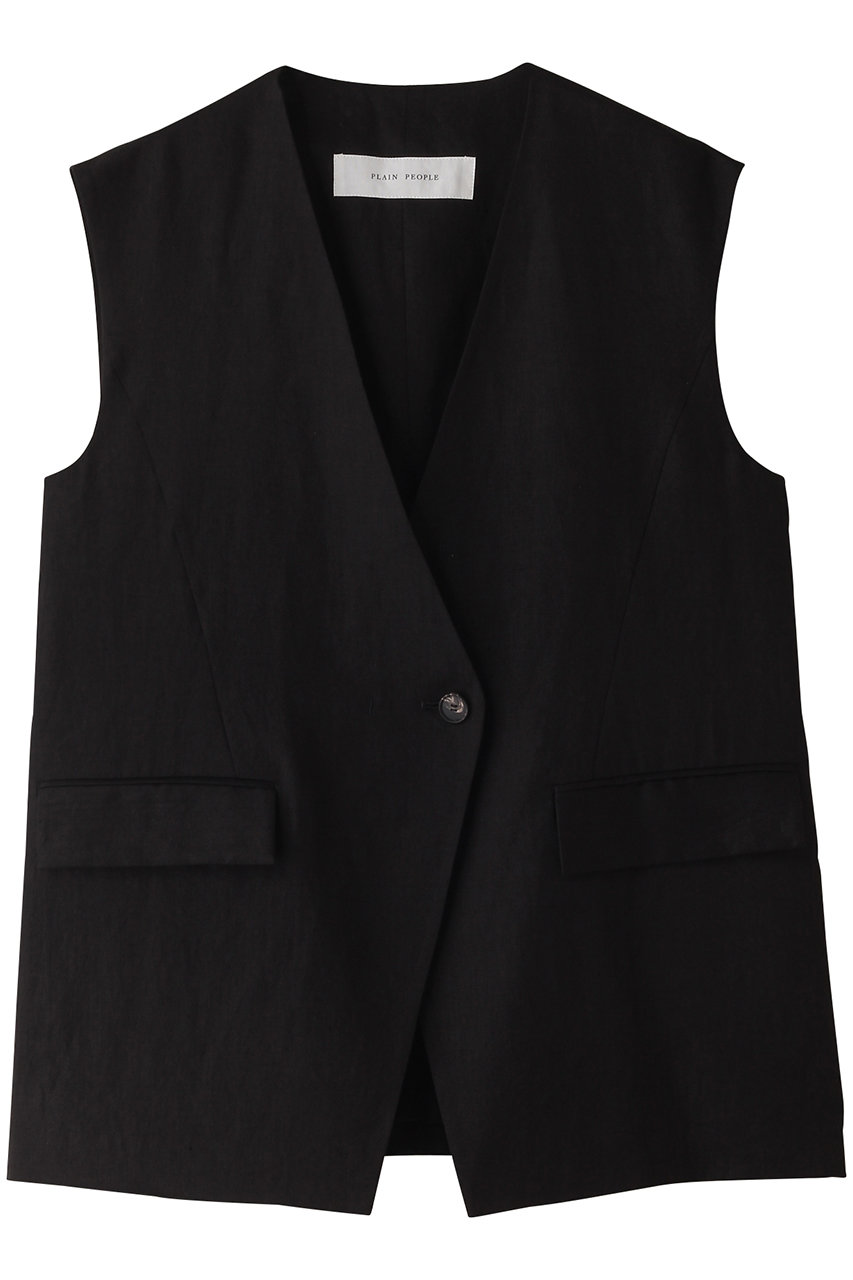 PLAIN PEOPLE フレンチリネンジレ (ブラック, F) プレインピープル ELLE SHOP PLAIN PEOPLE フレンチリネンジレ (ブラック, F) プレインピープル ELLE SHOP
