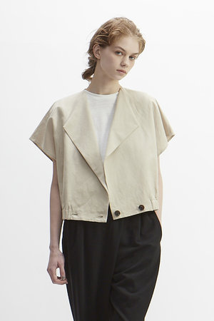 PLAIN PEOPLE タフタ ショートブルゾン　白　プレインピープル PLAIN PEOPLE｜プレインピープル タフタショートブルゾン - メルカリ