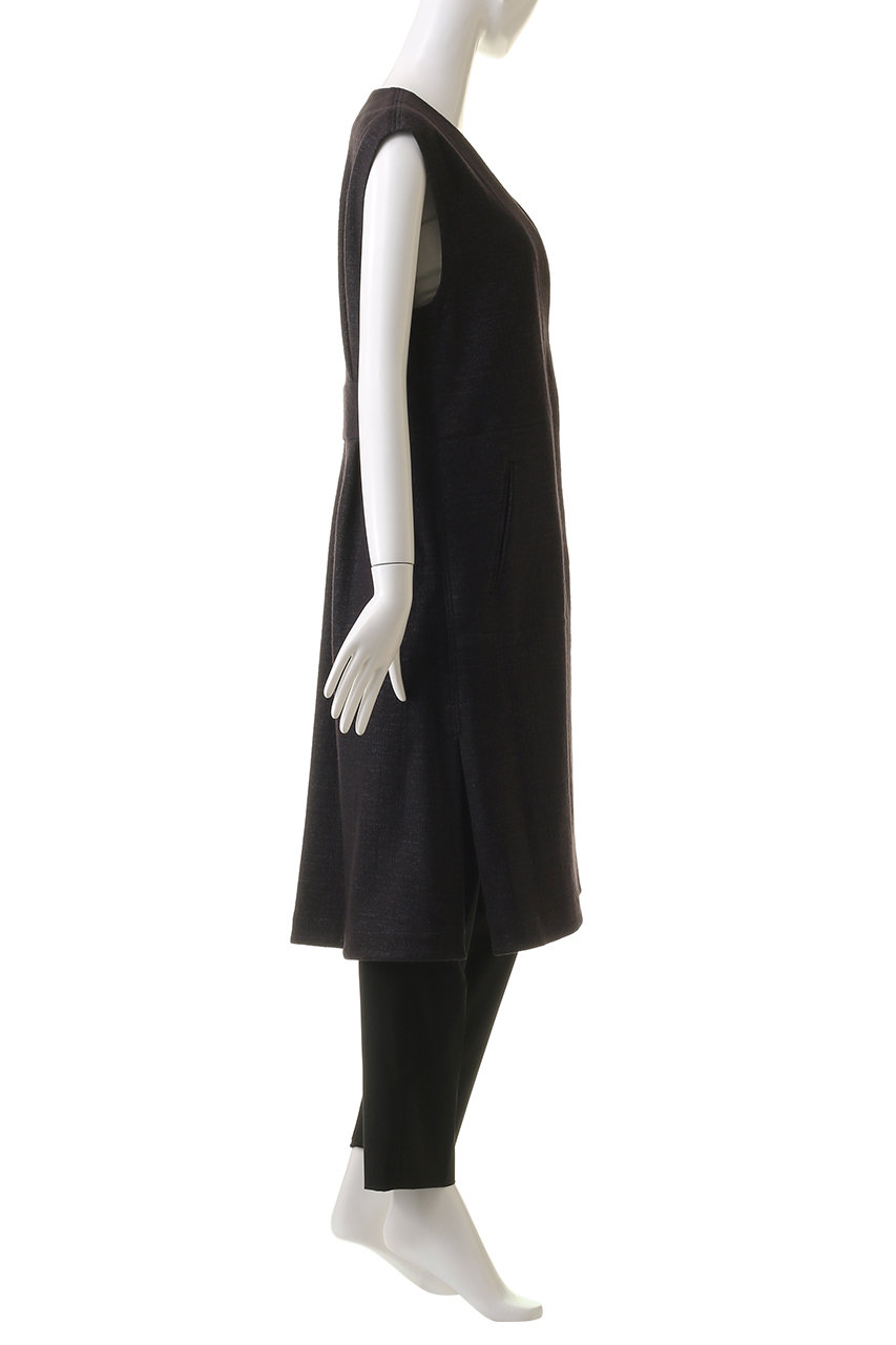 PLAIN PEOPLE(プレインピープル)｜ツイードロングベスト/ネイビー