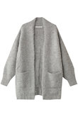 アルパカナイロンミドル丈ニットカーディガン