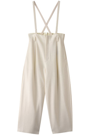 プレインピープル/PLAIN PEOPLEのSuper140ミルド天竺サスペンダー付きセミワイドパンツ(110600/110601)