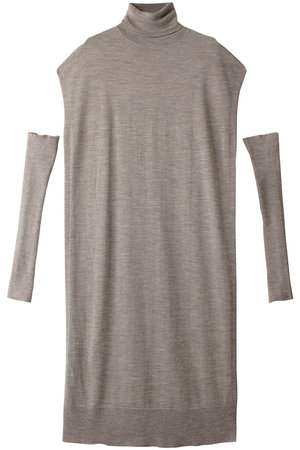 プレインピープル/PLAIN PEOPLEのVICTORIAアームウォーマー付きハイネックフレンチスリーブワンピース(110500/110502)