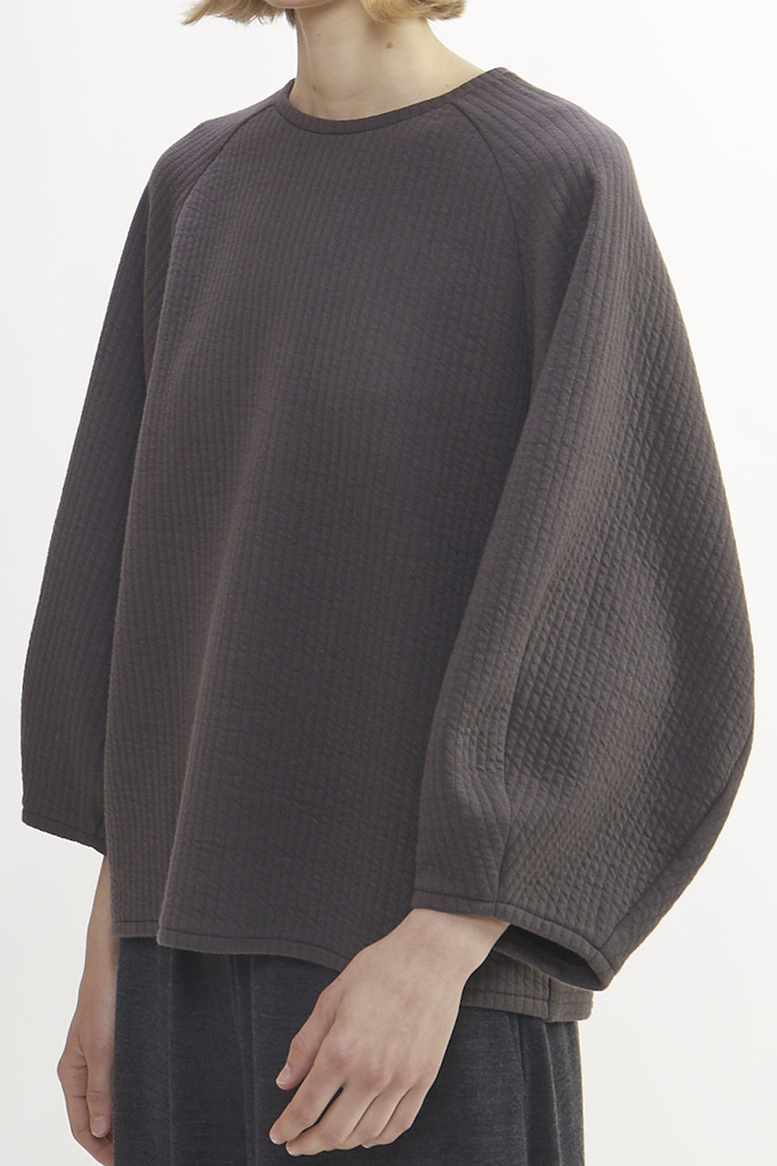PLAIN PEOPLE ストライプJQジャージーラグランスリーブプルオーバー 定価31900円 カットソー Cグレー レディース プレインピープル【中古】5-1103M♪ PLAIN PEOPLE(プレインピープル)｜ストライプJQジャージーラグラン