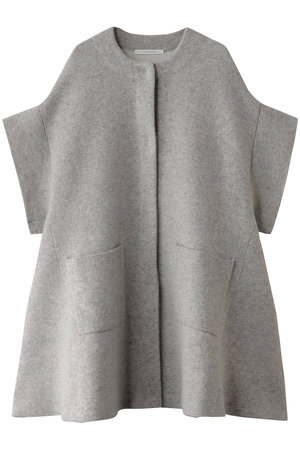 プレインピープル/PLAIN PEOPLEのラム接結配色ニットマント(110800/110803)