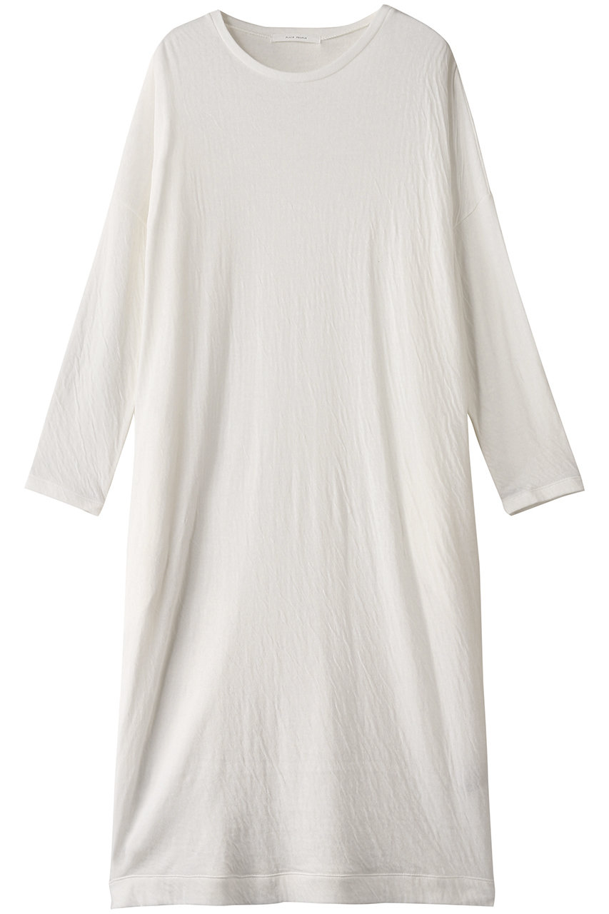 PLAIN PEOPLE シワダブルガーゼ長袖ワンピース (オフホワイト, F) プレインピープル ELLE SHOP PLAIN PEOPLE シワダブルガーゼ長袖ワンピース (オフホワイト, F) プレインピープル ELLE SHOP